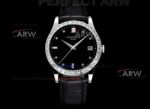 TW Factory V3 Clone Patek Philippe Calatrava Black Face Diamond Bezel